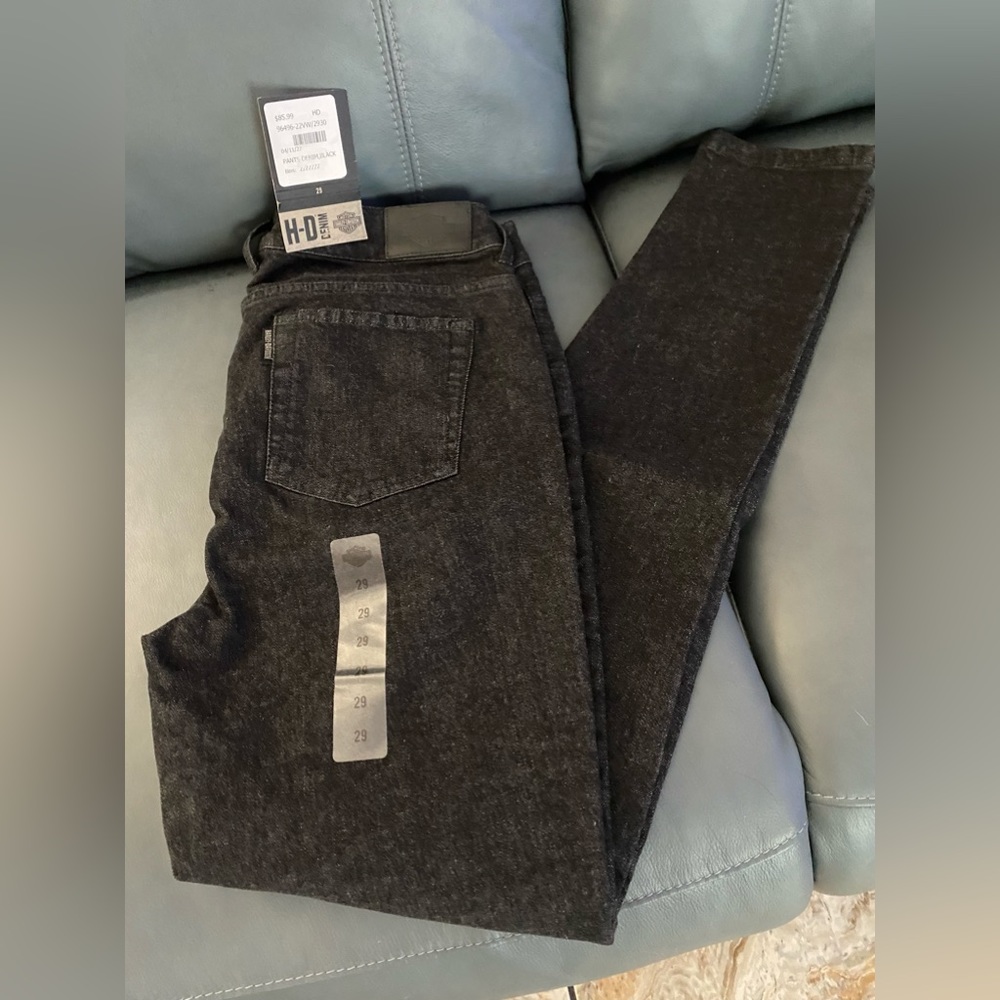 Harley-Davidson Black Skinny Jeans Sleek Fit